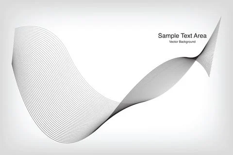 Abstract Vector Background, Line Wave Pattern Stock Illustration