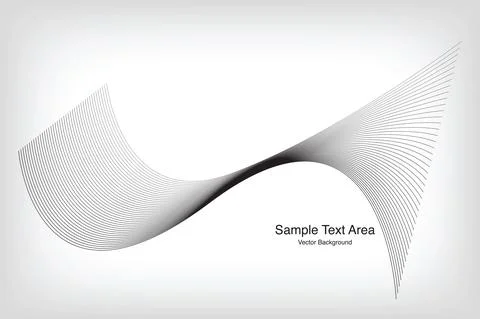 Abstract Vector Background, Line Wave Pattern Stock Illustration