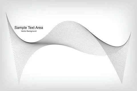 Abstract Vector Background, Line Wave Pattern Stock Illustration