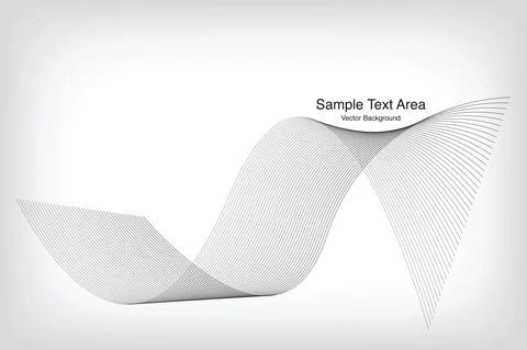 Abstract Vector Background, Line Wave Pattern Stock Illustration