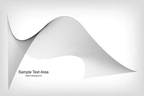 Abstract Vector Background, Line Wave Pattern Stock Illustration