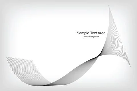 Abstract Vector Background, Line Wave Pattern Stock Illustration