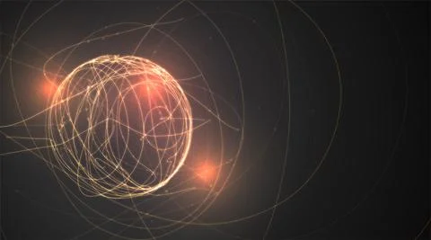 Abstract vector background of lines and points, curved beautiful shapes. Stock Illustration