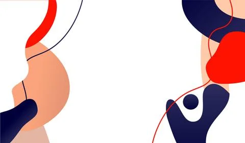 Abstract vector background with liquid figures and place for text Stock Illustration