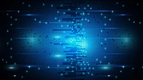 Abstract vector background of luminous pixels. EPS 10. Stock Illustration