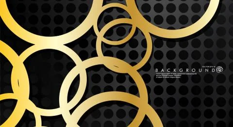 Abstract vector background with luxurious shiny gold circles pattern. Vector  Stockillustratie