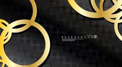 Abstract vector background with luxurious shiny gold circles pattern. Vector  Stockillustratie