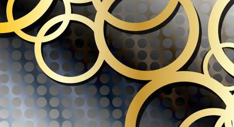Abstract vector background with luxurious shiny gold circles pattern. Vector  Stock Illustration