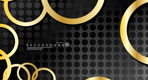Abstract vector background with luxurious shiny gold circles pattern. Vector  Stock Illustration