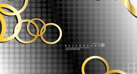 Abstract vector background with luxurious shiny gold circles pattern. Vector  Illustrazione stock