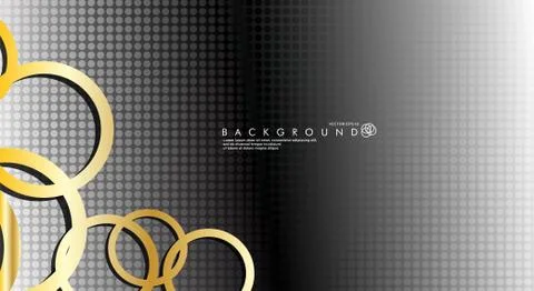 Abstract vector background with luxurious shiny gold circles pattern. Vector  Illustrazione stock