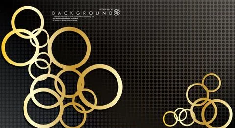 Abstract vector background with luxurious shiny gold circles pattern. Vector  Stock Illustration