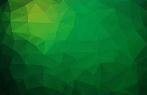 Abstract vector background made of triangles. Background color is green with  Stock Illustration