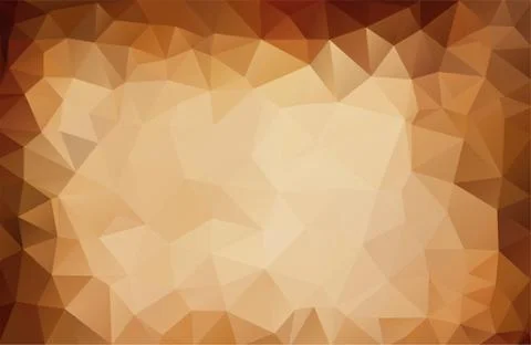 Abstract vector background made of triangles. Background color is brown, oran Stockillustratie