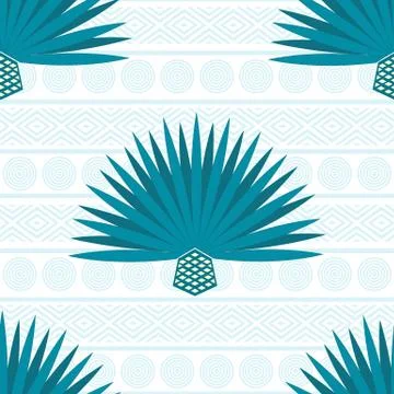 Abstract vector background with maguey. Illustrazione stock