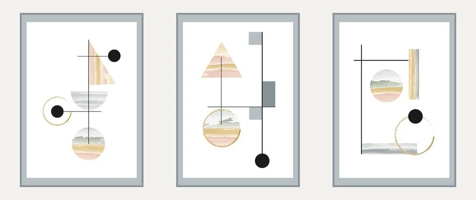 Abstract vector background. Modern artistic wallpaper. Geometric figures. G.. Stock Illustration