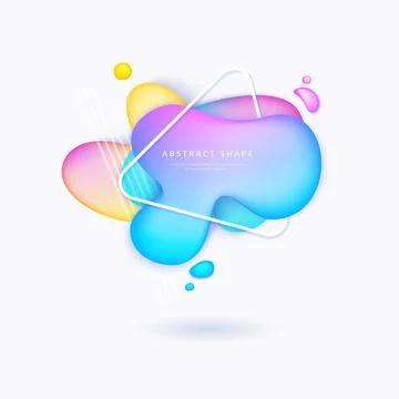 Abstract vector background multicolored rounded shapes on white Illustrazione stock