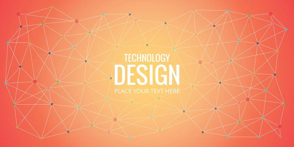 Abstract Vector Background With Neural Network Design 스톡 일러스트