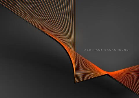 Abstract vector background, orange line for design brochure, website, flyer. Stock Illustration