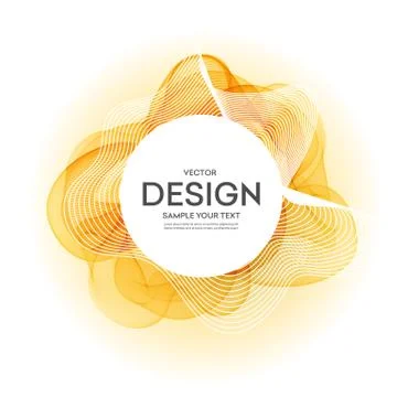 Abstract vector background, orange wavy Stock Illustration
