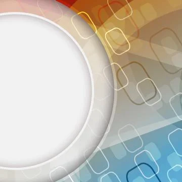 Abstract vector background with a rectangular pattern and circular space for  Stock Illustration