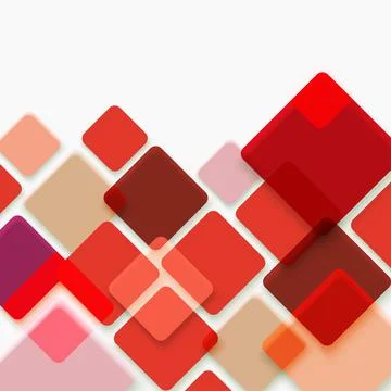 Abstract vector background of red squares. Vector template Stock-Illustration