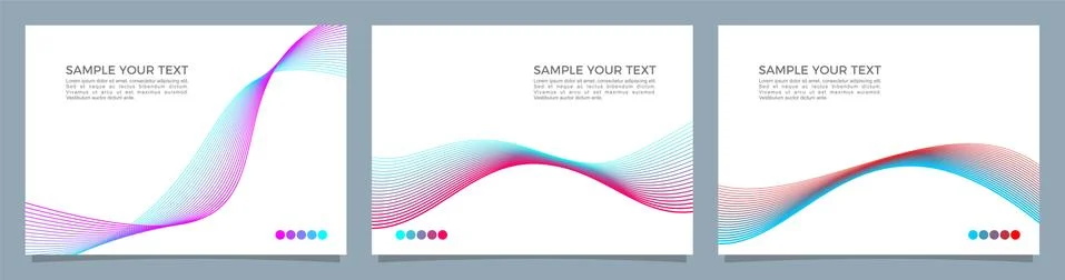 Abstract vector background set Stock Illustration