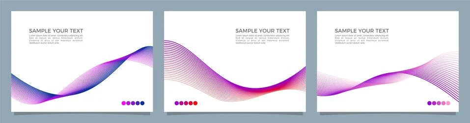 Abstract vector background set Stock Illustration