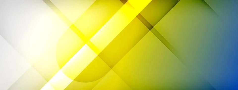Abstract vector background. Shadow lines and lights with round elements and Illustrazione stock