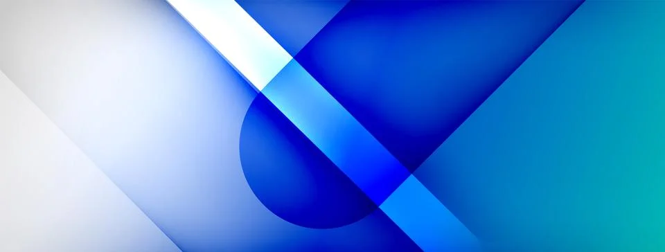 Abstract vector background. Shadow lines and lights with round elements and Illustrazione stock