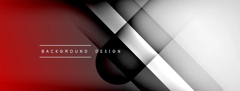 Abstract vector background. Shadow lines and lights with round elements and Stock Illustration