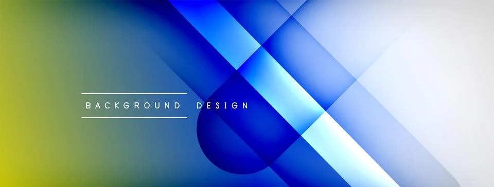 Abstract vector background. Shadow lines and lights with round elements and Illustrazione stock