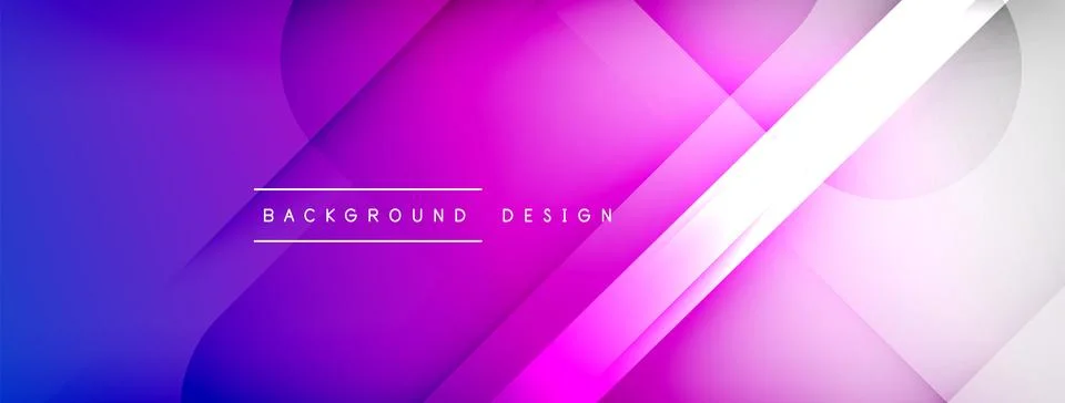 Abstract vector background. Shadow lines and lights with round elements and Illustrazione stock