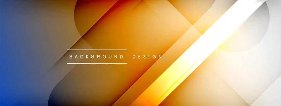 Abstract vector background. Shadow lines and lights with round elements and Illustrazione stock