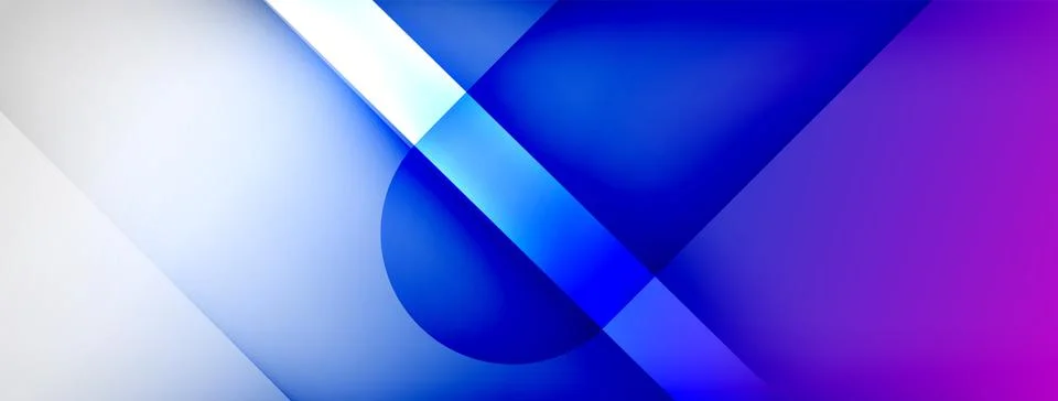 Abstract vector background. Shadow lines and lights with round elements and Illustrazione stock