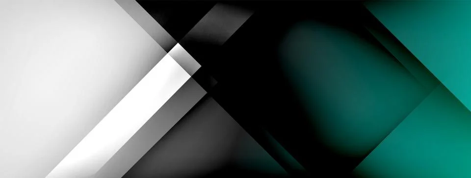 Abstract vector background. Shadow lines and lights with round elements and Illustrazione stock