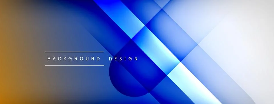 Abstract vector background. Shadow lines and lights with round elements and Illustrazione stock