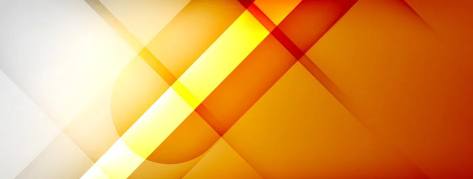 Abstract vector background. Shadow lines and lights with round elements and Illustrazione stock
