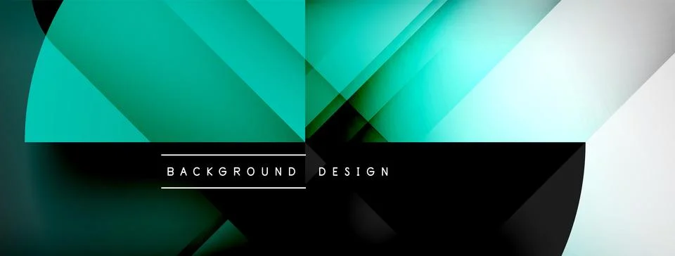 Abstract vector background. Shadow lines and lights with round elements and Illustrazione stock