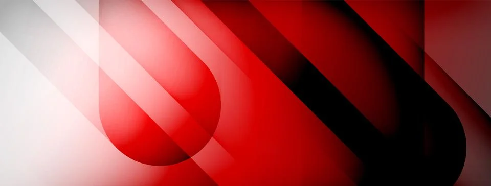 Abstract vector background. Shadow lines and lights with round elements and Stock Illustration