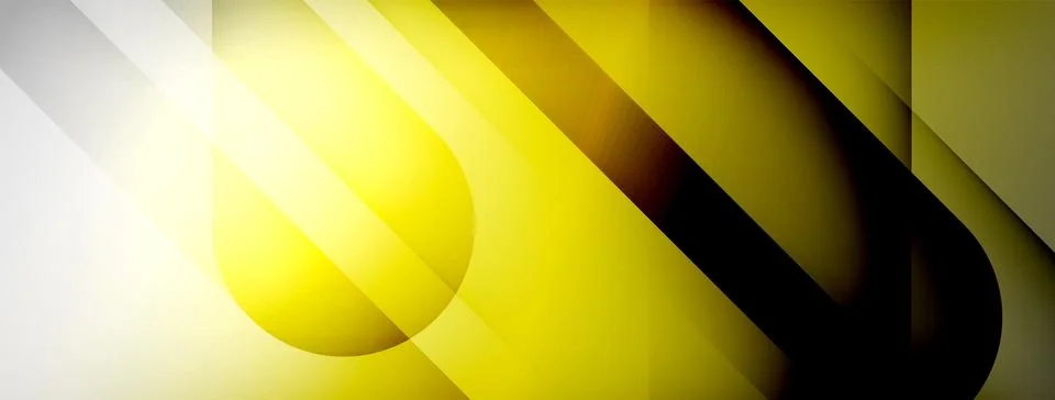Abstract vector background. Shadow lines and lights with round elements and Stock Illustration
