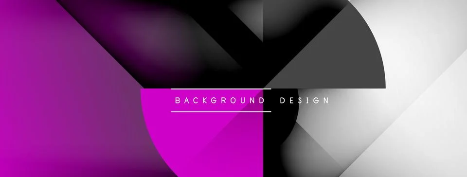 Abstract vector background. Shadow lines and lights with round elements and Stock Illustration