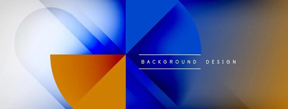 Abstract vector background. Shadow lines and lights with round elements and Illustrazione stock