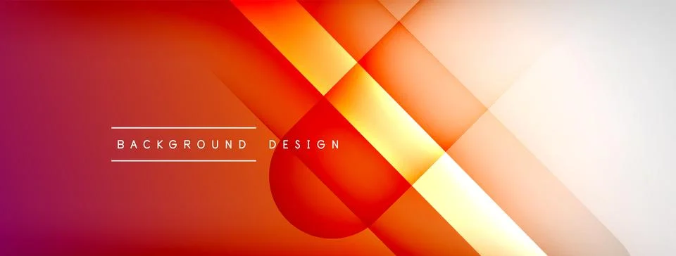 Abstract vector background. Shadow lines and lights with round elements and Stock Illustration