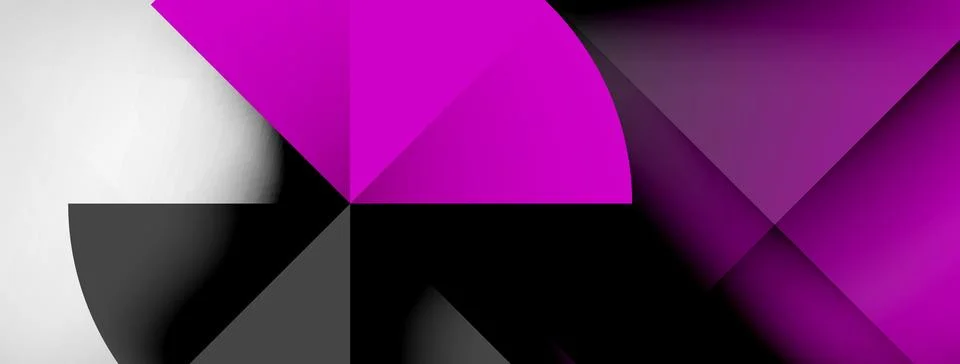Abstract vector background. Shadow lines and lights with round elements and Stock Illustration