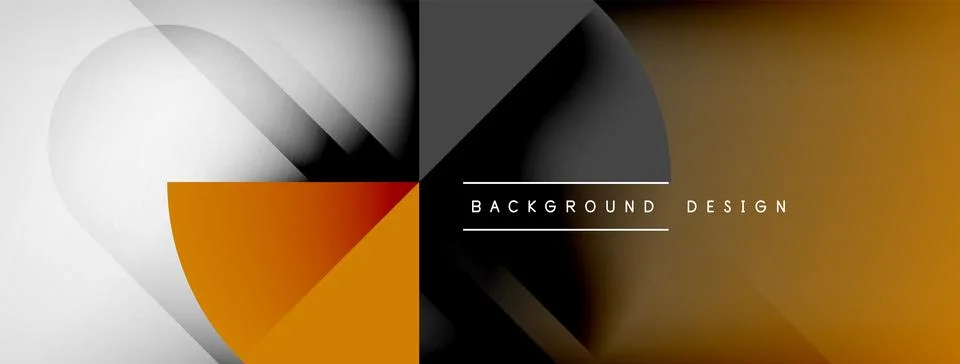 Abstract vector background. Shadow lines and lights with round elements and 스톡 일러스트
