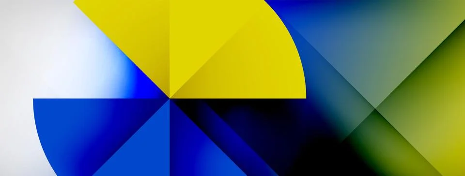 Abstract vector background. Shadow lines and lights with round elements and Stock Illustration