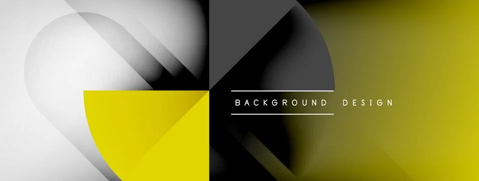 Abstract vector background. Shadow lines and lights with round elements and Stock Illustration