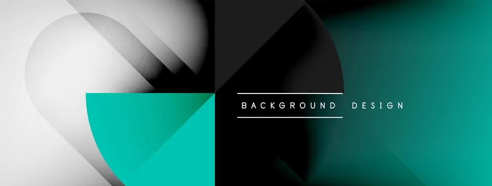 Abstract vector background. Shadow lines and lights with round elements and Illustrazione stock