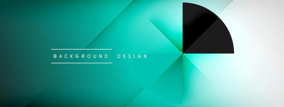 Abstract vector background. Shadow lines and lights with round elements and Illustrazione stock